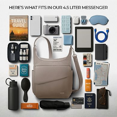 Travelon Anti-Theft Classic Messenger Bag With RFID-Blocking Compartments