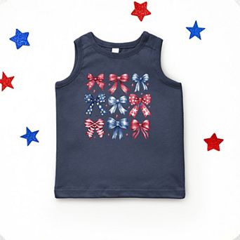 The Juniper Shop Coquette Bow Chart Stars And Stripes Youth Tank Top