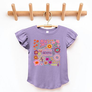 The Juniper Shop Happiness Blooms From Within Flutter Sleeve Tee