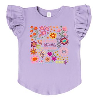 The Juniper Shop Happiness Blooms From Within Flutter Sleeve Tee