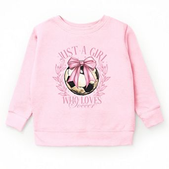 The Juniper Shop Just A Girl Who Loves Soccer Coquette Youth Sweatshirt