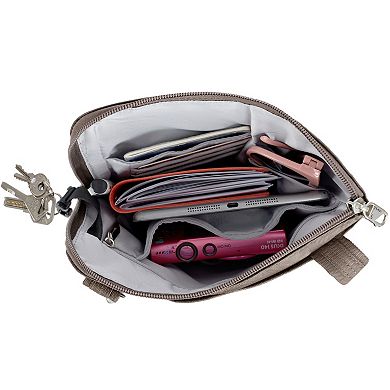 Travelon Anti-Theft Classic Slim Double Zip Crossbody Bag