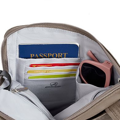 Travelon Anti-Theft Classic Slim Double Zip Crossbody Bag