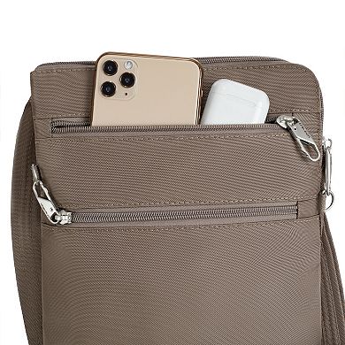 Travelon Anti-Theft Classic Slim Double Zip Crossbody Bag