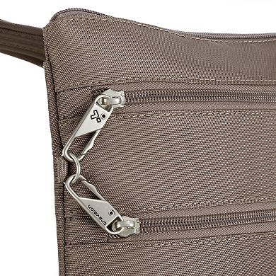 Travelon Anti-Theft Classic Slim Double Zip Crossbody Bag