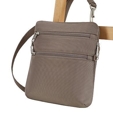 Travelon Anti-Theft Classic Slim Double Zip Crossbody Bag