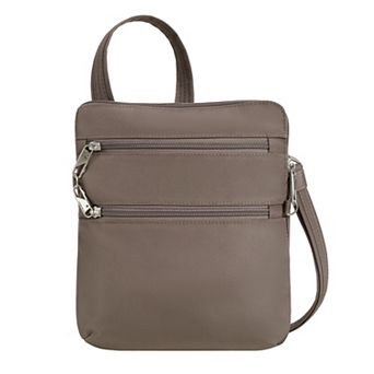 Travelon Anti-Theft Classic Slim Double Zip Crossbody Bag