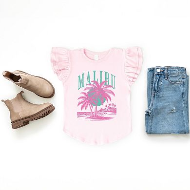 The Juniper Shop Retro Malibu Palm Tree Flutter Sleeve Tee
