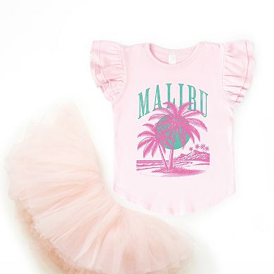 The Juniper Shop Retro Malibu Palm Tree Flutter Sleeve Tee