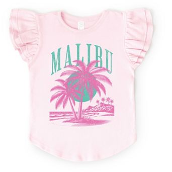 The Juniper Shop Retro Malibu Palm Tree Flutter Sleeve Tee