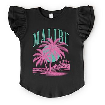 The Juniper Shop Retro Malibu Palm Tree Flutter Sleeve Tee
