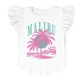 The Juniper Shop Retro Malibu Palm Tree Flutter Sleeve Tee
