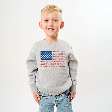 The Juniper Shop American Bow Flag Coquette Youth Sweatshirt