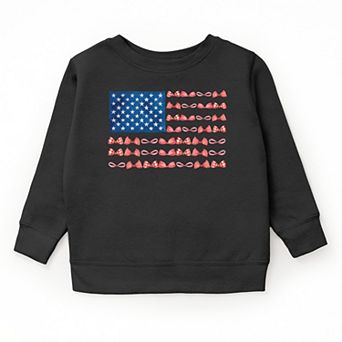 The Juniper Shop American Bow Flag Coquette Youth Sweatshirt