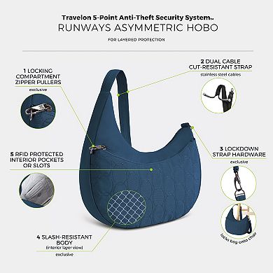 Travelon Anti-Theft Asymmetric Hobo Bag