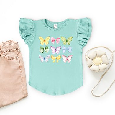 The Juniper Shop Butterflies Coquette Flutter Sleeve Tee
