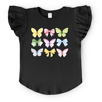 The Juniper Shop Butterflies Coquette Flutter Sleeve Tee
