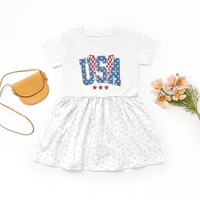 The Juniper Shop USA Checkered Lightning Toddler Dress