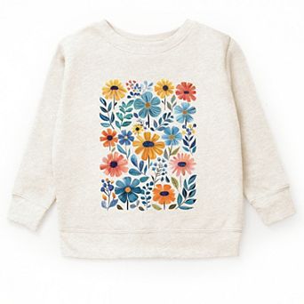 The Juniper Shop Watercolor Daisy Garden Youth Sweatshirt