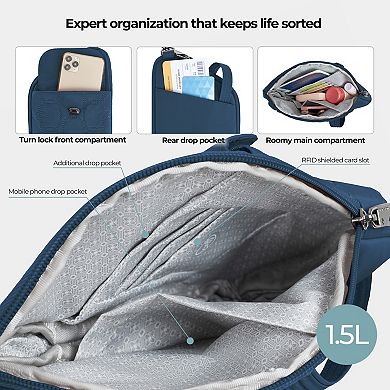 Travelon Anti-Theft Slim Asymmetric Crossbody Bag