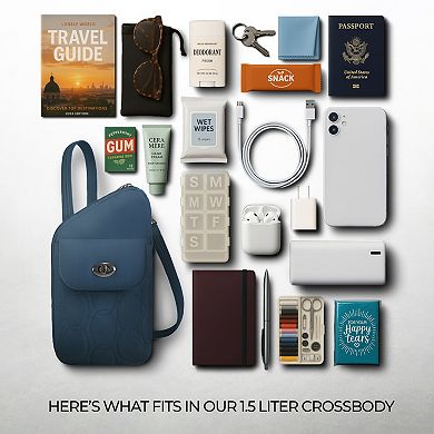 Travelon Anti-Theft Slim Asymmetric Crossbody Bag