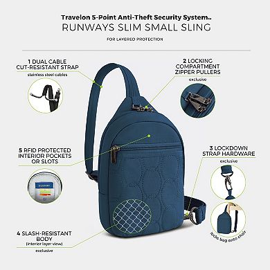 Travelon Anti-Theft Runways Small Sling Bag