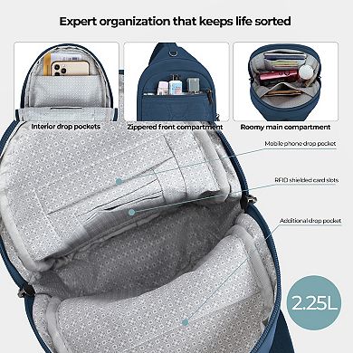 Travelon Anti-Theft Runways Small Sling Bag