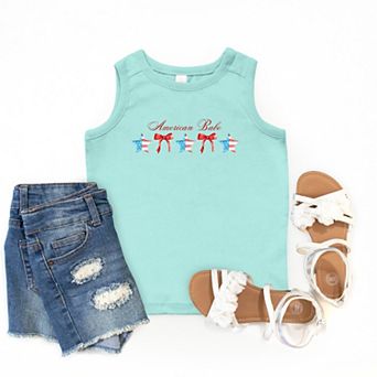 American Babe Star Bow Coquette - Youth Tank Top
