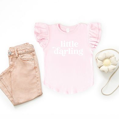 The Juniper Shop Little Darling Flutter Sleeve Tee