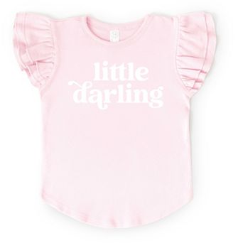 The Juniper Shop Little Darling Flutter Sleeve Tee