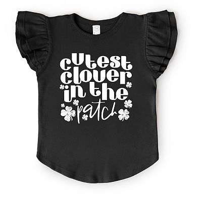 The Juniper Shop Cutest Clover In The Patch Flutter Sleeve Tee