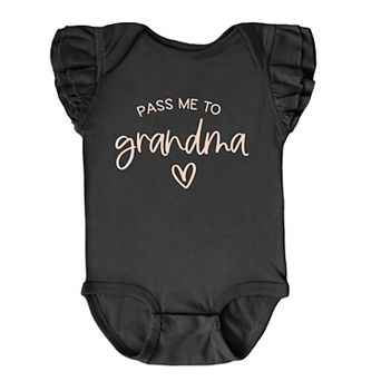 The Juniper Shop Pass Me To Grandma Flutter Sleeve Bodysuit