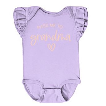 The Juniper Shop Pass Me To Grandma Flutter Sleeve Bodysuit