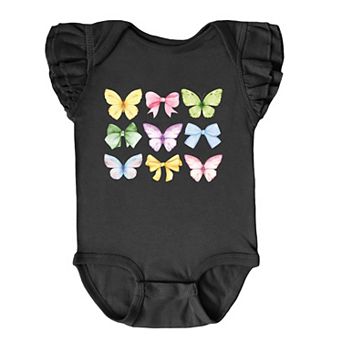 The Juniper Shop Butterflies Coquette Flutter Sleeve Bodysuit