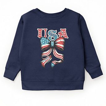 The Juniper Shop Coquette USA Bow Grunge Youth Sweatshirt