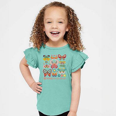 The Juniper Shop Be Kind To All Kinds Butterfly Flutter Sleeve Tee