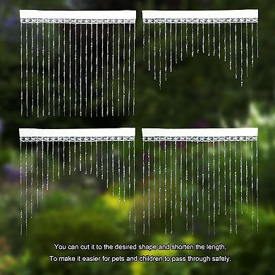 Crystal Beaded Curtain - 90x200cm, Acrylic Beads, DIY, Safe for Pets & Kids, Versatile Decor
