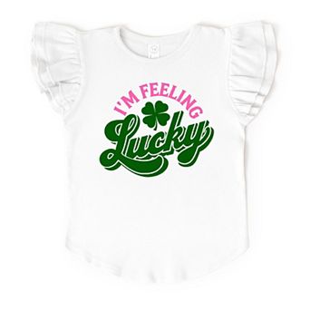 I'm Feeling Lucky Colorful - Flutter Sleeve Graphic T-Shirt