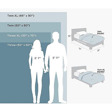 Great Ambitions Blue Fleece Blanket for Couch Cozy Soft Blankets,Spring Decorations for Home