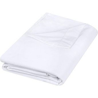 Flat Sheet - 1 Pack (Queen, White) - Soft Brushed Microfiber Fabric