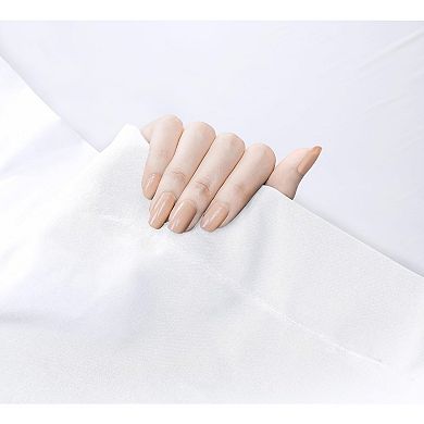 Flat Sheet - 1 Pack (Queen, White) - Soft Brushed Microfiber Fabric
