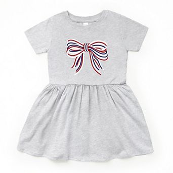 The Juniper Shop Patriotic Layered Bow Toddler Dress