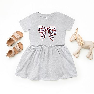 The Juniper Shop Patriotic Layered Bow Toddler Dress
