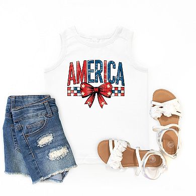 The Juniper Shop Coquette America Checkered Youth Tank Top