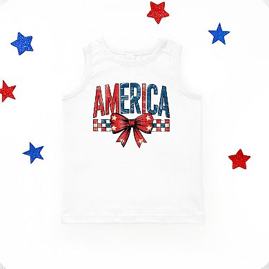 The Juniper Shop Coquette America Checkered Youth Tank Top