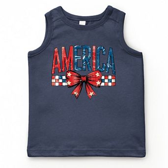 The Juniper Shop Coquette America Checkered Youth Tank Top