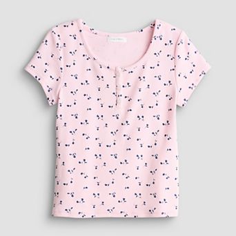 Girls 7-16 Sea + Skye Cozy Soft Rib Henley Shirt