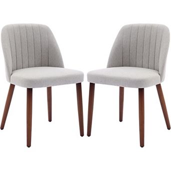Dining Chairs Set of 2/4/6/8, Upholstered Kitchen Dining Room Chairs with Padded Seat and Wood Legs