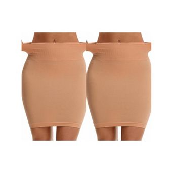 2 Packs Women's High Waist Tummy Control Half Slips Slimming Fit Shaping Under Dress