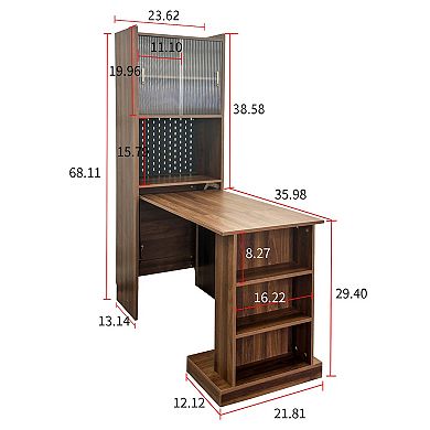 Storage Foldable Computer Desk for Home Office